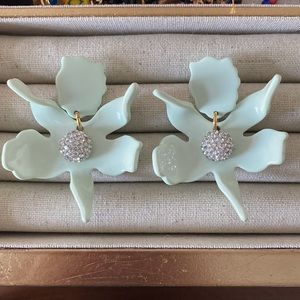 Small Crystal Lily Mint Lele Sadoughi Earrings